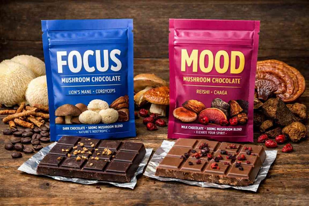 muchroom chocolate for focus and mood